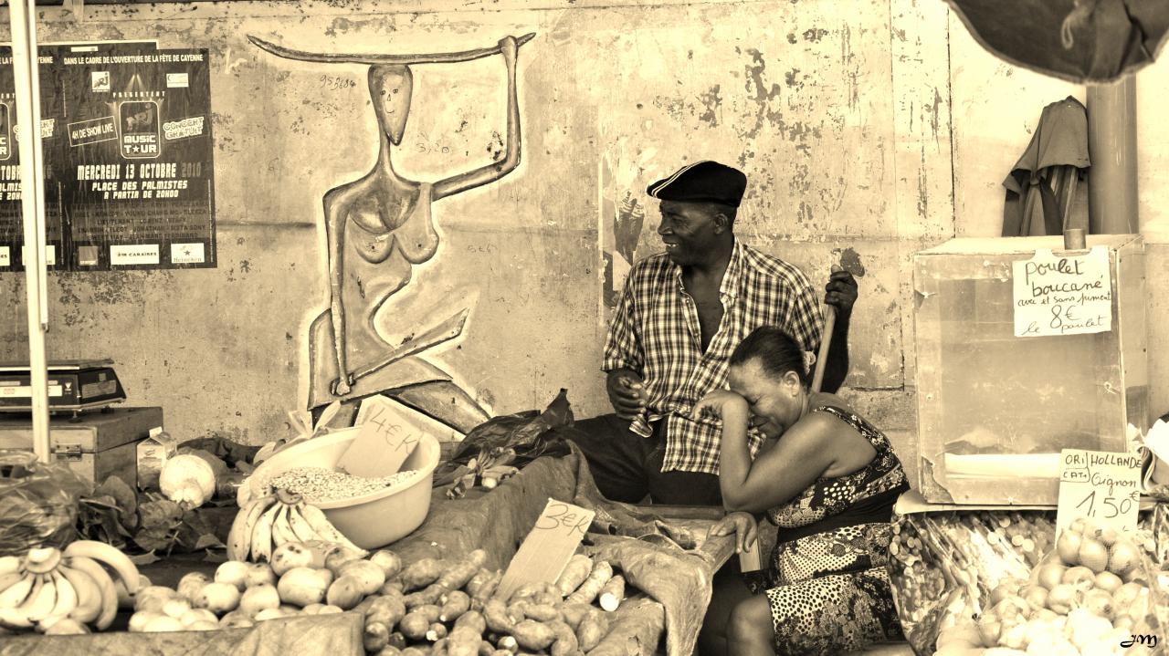 Instant du marché de Cayenne